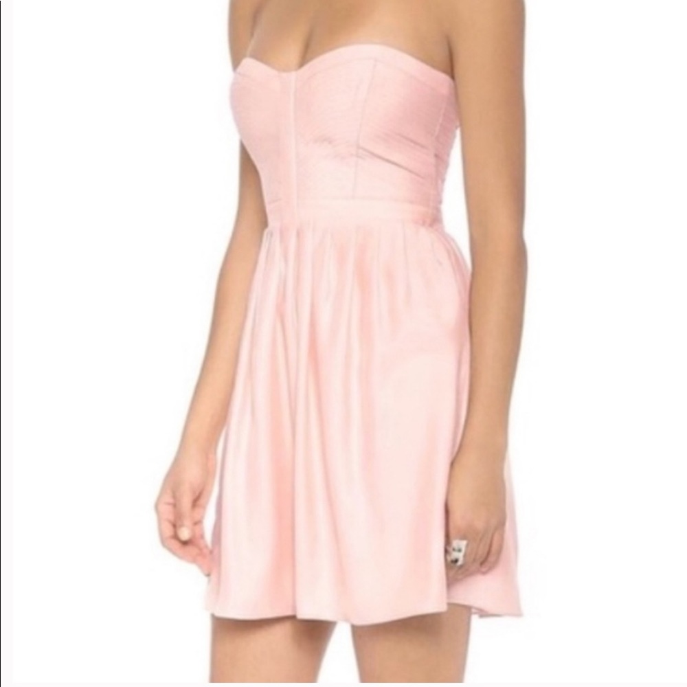 Parker Lily Strapless Mini Dress Blush Pink XS - Picture 11 of 11